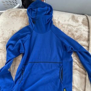 Melanzana Microgrid Hoodie Large Blue